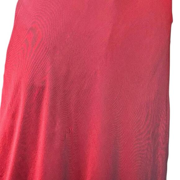 Vintage Formal Red Silk Bias Cut Gown 4 90s Y2K Whimsygoth Vamp She's All That - Picture 7 of 15